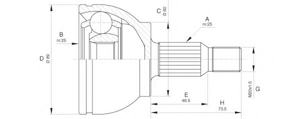 OPEN PARTS CVJ5628.10 Шарнирный комплект, приводной вал для MERCEDES-BENZ B-CLASS (Мэрcэдэс-бэнз Б класс) OPEN PARTS CVJ5628.10 Шарнирный комплект, приводной вал для MERCEDES-BENZ B-CLASS (Мэрcэдэс-бэнз Б класс)