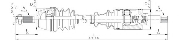OPEN PARTS DRS6004.00 Приводной вал для PEUGEOT 205 II (Пежо 205 2) OPEN PARTS DRS6004.00 Приводной вал для PEUGEOT 205 II (Пежо 205 2)