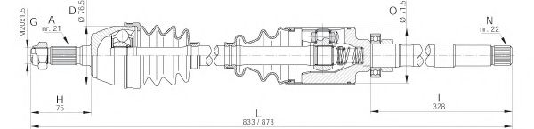 OPEN PARTS DRS6005.00 Приводной вал для PEUGEOT 205 II (Пежо 205 2) OPEN PARTS DRS6005.00 Приводной вал для PEUGEOT 205 II (Пежо 205 2)