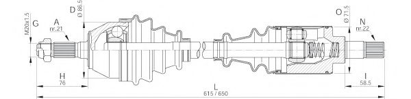 OPEN PARTS DRS6030.00 Приводной вал 
