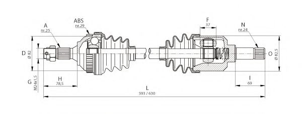 OPEN PARTS DRS6044.00 Приводной вал для CITROËN XSARA PICASSO (CитроËн Ксара пикассо) OPEN PARTS DRS6044.00 Приводной вал для CITROËN XSARA PICASSO (CитроËн Ксара пикассо)