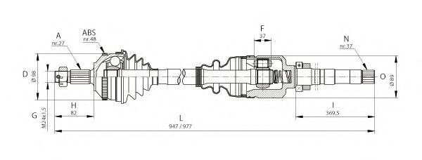 OPEN PARTS DRS6053.00 Приводной вал для LANCIA ZETA (Лансиа/лянча Зэта) OPEN PARTS DRS6053.00 Приводной вал для LANCIA ZETA (Лансиа/лянча Зэта)