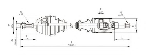 OPEN PARTS DRS6085.00 Приводной вал для PEUGEOT (Пежо) OPEN PARTS DRS6085.00 Приводной вал для PEUGEOT (Пежо)