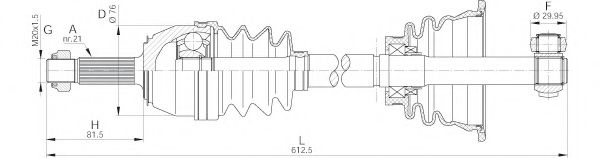 OPEN PARTS DRS6135.00 Приводной вал для RENAULT CLIO I (Рено Cлио и) OPEN PARTS DRS6135.00 Приводной вал для RENAULT CLIO I (Рено Cлио и)