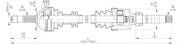 OPEN PARTS DRS6144.00 Приводной вал для CITROëN (Cитроëн) OPEN PARTS DRS6144.00 Приводной вал для CITROëN (Cитроëн)