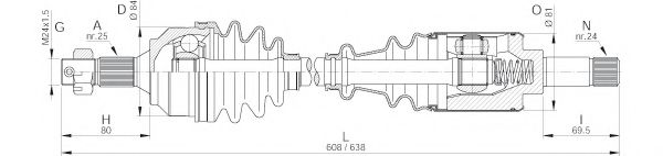 OPEN PARTS DRS6161.00 Приводной вал для PEUGEOT 405 II (Пежо 405 2) OPEN PARTS DRS6161.00 Приводной вал для PEUGEOT 405 II (Пежо 405 2)