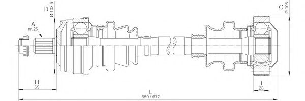 OPEN PARTS DRS6185.00 Приводной вал для MERCEDESBENZ (Мерседес бенц) OPEN PARTS DRS6185.00 Приводной вал для MERCEDESBENZ (Мерседес бенц)