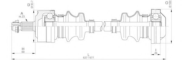 OPEN PARTS DRS6186.00 Приводной вал для MERCEDESBENZ (Мерседес бенц) OPEN PARTS DRS6186.00 Приводной вал для MERCEDESBENZ (Мерседес бенц)