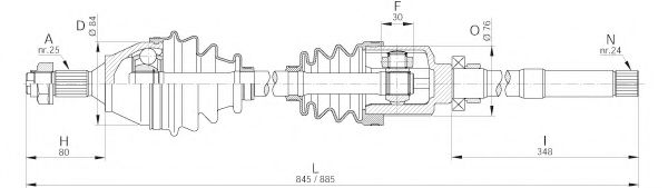 OPEN PARTS DRS6195.00 Приводной вал для PEUGEOT 309 II (Пежо 309 2) OPEN PARTS DRS6195.00 Приводной вал для PEUGEOT 309 II (Пежо 309 2)