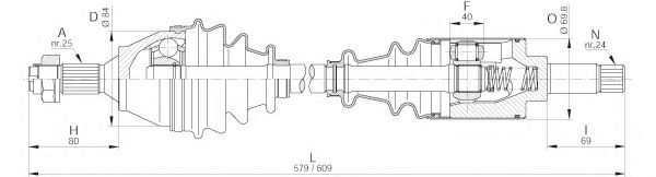 OPEN PARTS DRS6196.00 Приводной вал для PEUGEOT 309 II (Пежо 309 2) OPEN PARTS DRS6196.00 Приводной вал для PEUGEOT 309 II (Пежо 309 2)