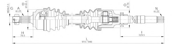 OPEN PARTS DRS6255.00 Приводной вал для PEUGEOT (Пежо) OPEN PARTS DRS6255.00 Приводной вал для PEUGEOT (Пежо)