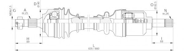 OPEN PARTS DRS6256.00 Приводной вал для PEUGEOT (Пежо) OPEN PARTS DRS6256.00 Приводной вал для PEUGEOT (Пежо)