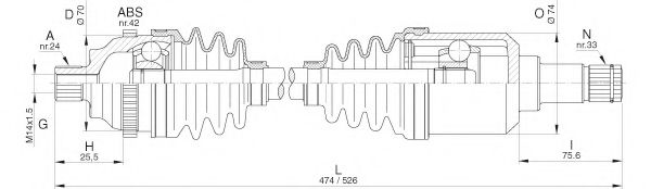 OPEN PARTS DRS6290.00 Приводной вал для SMART CABRIO (Смарт Cабрио) OPEN PARTS DRS6290.00 Приводной вал для SMART CABRIO (Смарт Cабрио)
