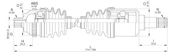 OPEN PARTS DRS6291.00 Приводной вал для SMART CABRIO (Смарт Cабрио) OPEN PARTS DRS6291.00 Приводной вал для SMART CABRIO (Смарт Cабрио)