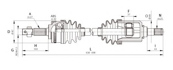 OPEN PARTS DRS6325.00 Приводной вал для NISSAN PRIMERA (Ниссан Примера) OPEN PARTS DRS6325.00 Приводной вал для NISSAN PRIMERA (Ниссан Примера)
