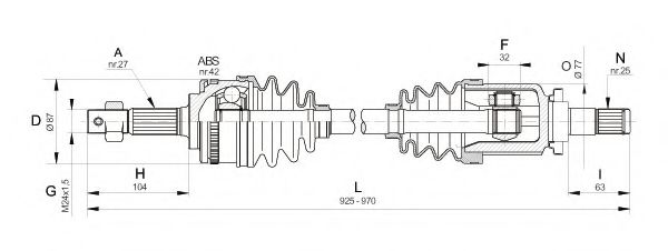 OPEN PARTS DRS6326.00 Приводной вал для NISSAN PRIMERA (Ниссан Примера) OPEN PARTS DRS6326.00 Приводной вал для NISSAN PRIMERA (Ниссан Примера)