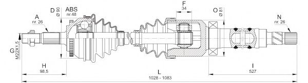 OPEN PARTS DRS6328.00 Приводной вал для VOLVO (Вольво) OPEN PARTS DRS6328.00 Приводной вал для VOLVO (Вольво)
