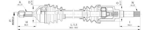 OPEN PARTS DRS6391.00 Приводной вал для PEUGEOT 207 (Пежо 207) OPEN PARTS DRS6391.00 Приводной вал для PEUGEOT 207 (Пежо 207)
