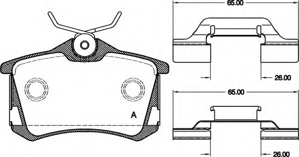 OPEN PARTS BPA0263.50 Тормозные колодки для VOLKSWAGEN (Фольксваген) OPEN PARTS BPA0263.50 Тормозные колодки для VOLKSWAGEN (Фольксваген)