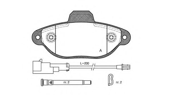 OPEN PARTS BPA0414.22 Тормозные колодки для FIAT 500 (Фиат 500) OPEN PARTS BPA0414.22 Тормозные колодки для FIAT 500 (Фиат 500)