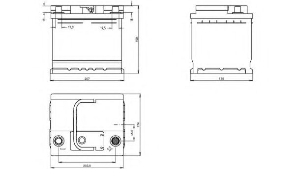 OPEN PARTS BT050L1.00 Стартерная аккумуляторная батарея для HYUNDAI I30 (Хендай И30) OPEN PARTS BT050L1.00 Стартерная аккумуляторная батарея для HYUNDAI I30 (Хендай И30)