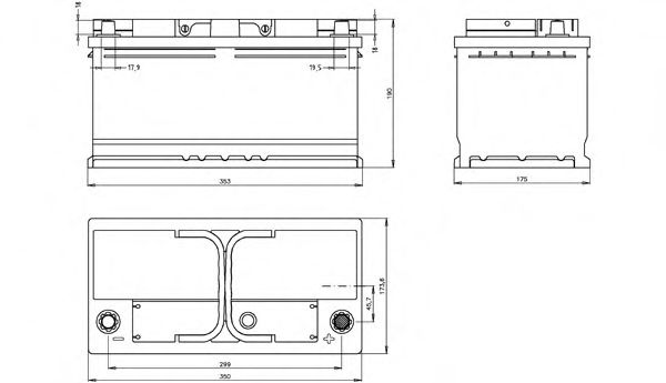 OPEN PARTS BT100L5.30 Стартерная аккумуляторная батарея для CHRYSLER GRAND VOYAGER IV (Крайслер Гранд вояджер 4) OPEN PARTS BT100L5.30 Стартерная аккумуляторная батарея для CHRYSLER GRAND VOYAGER IV (Крайслер Гранд вояджер 4)