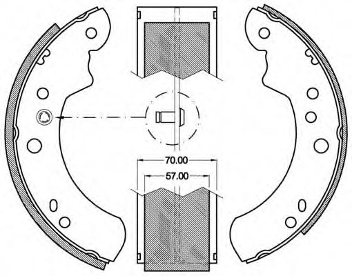 OPEN PARTS BSA2050.00 Тормозные колодоки для FORD (Форд) OPEN PARTS BSA2050.00 Тормозные колодоки для FORD (Форд)