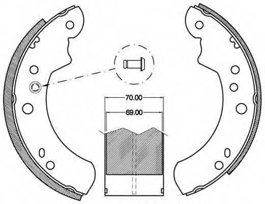 OPEN PARTS BSA2051.00 Тормозные колодоки для FORD (Форд) OPEN PARTS BSA2051.00 Тормозные колодоки для FORD (Форд)