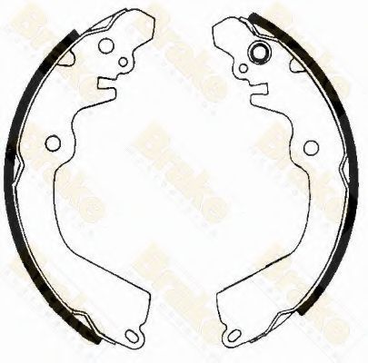 Brake ENGINEERING SH2423 Тормозные колодоки для MITSUBISHI MIRAGE (Митсубиши/митсубиси Мирагэ) Brake ENGINEERING SH2423 Тормозные колодоки для MITSUBISHI MIRAGE (Митсубиши/митсубиси Мирагэ)