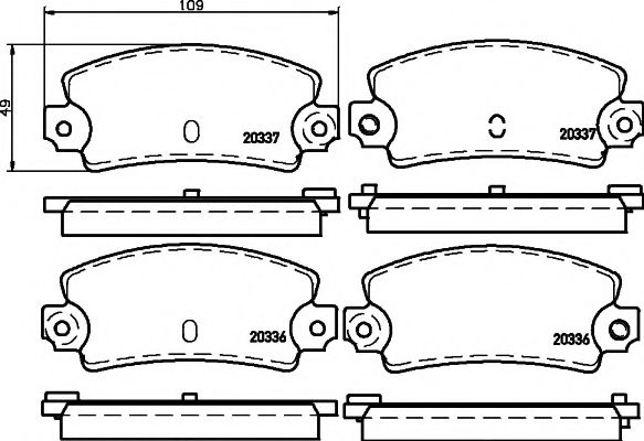 TEXTAR 2033602 Тормозные колодки для RENAULT FUEGO (Рено Фуэго) TEXTAR 2033602 Тормозные колодки для RENAULT FUEGO (Рено Фуэго)