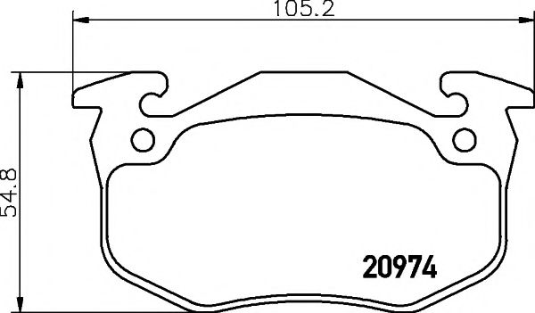 TEXTAR 2097401 Тормозные колодки для RENAULT CLIO I (Рено Cлио и) TEXTAR 2097401 Тормозные колодки для RENAULT CLIO I (Рено Cлио и)