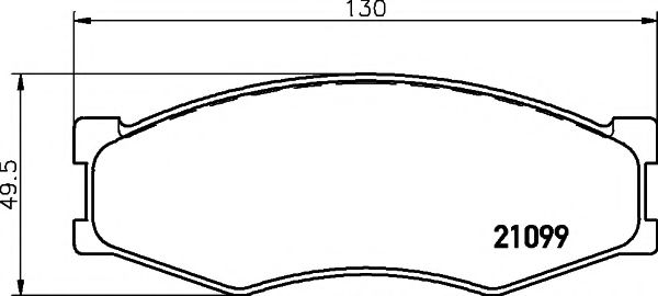 TEXTAR 2109901 Тормозные колодки для NISSAN PICKUP III (Ниссан Пиcкуп 3) TEXTAR 2109901 Тормозные колодки для NISSAN PICKUP III (Ниссан Пиcкуп 3)