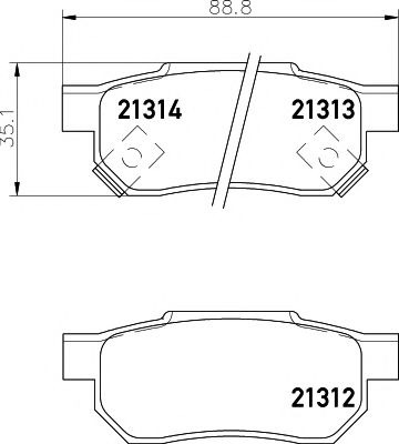 TEXTAR 2131201 Тормозные колодки для HONDA PRELUDE III (Хонда Прэлудэ 3) TEXTAR 2131201 Тормозные колодки для HONDA PRELUDE III (Хонда Прэлудэ 3)