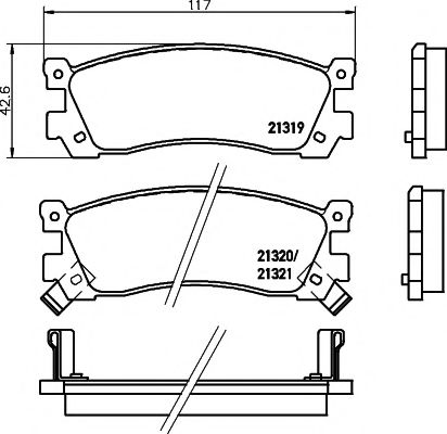TEXTAR 2131901 Тормозные колодки для MAZDA BONGO FREDA (Мазда Бонго фрэда) TEXTAR 2131901 Тормозные колодки для MAZDA BONGO FREDA (Мазда Бонго фрэда)