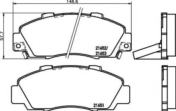 TEXTAR 2165101 Тормозные колодки для HONDA SHUTTLE (Хонда Шуттлэ) TEXTAR 2165101 Тормозные колодки для HONDA SHUTTLE (Хонда Шуттлэ)