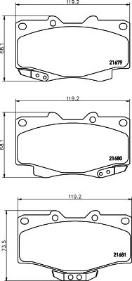 TEXTAR 2167901 Тормозные колодки для TOYOTA 4 RUNNER (Тойота/тоета 4 руннэр) TEXTAR 2167901 Тормозные колодки для TOYOTA 4 RUNNER (Тойота/тоета 4 руннэр)