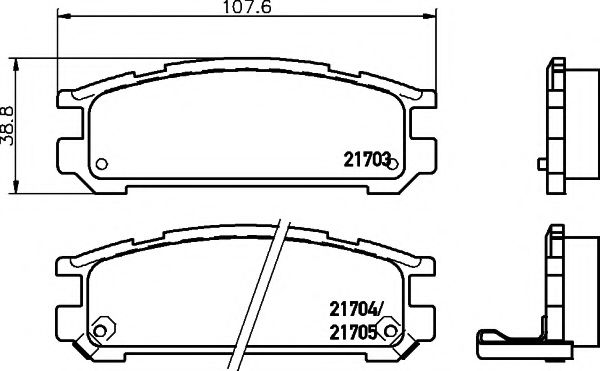 TEXTAR 2170301 Тормозные колодки для SUBARU LIBERTY III (Субару Либэртъ 3) TEXTAR 2170301 Тормозные колодки для SUBARU LIBERTY III (Субару Либэртъ 3)