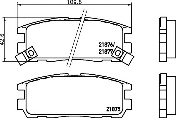 TEXTAR 2187501 Тормозные колодки для OPEL FRONTERA B (Опель Фронтера б) TEXTAR 2187501 Тормозные колодки для OPEL FRONTERA B (Опель Фронтера б)