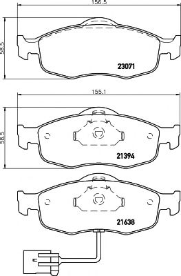 TEXTAR 2307104 Тормозные колодки для FORD MONDEO (Форд Мондэо) TEXTAR 2307104 Тормозные колодки для FORD MONDEO (Форд Мондэо)