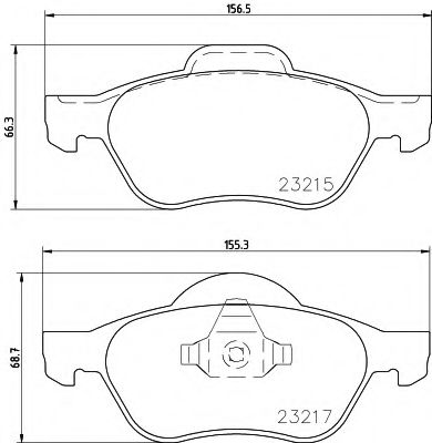 TEXTAR 2321502 Тормозные колодки для RENAULT LAGUNA II (Рено Лагуна 2) TEXTAR 2321502 Тормозные колодки для RENAULT LAGUNA II (Рено Лагуна 2)