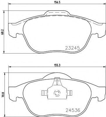 TEXTAR 2324502 Тормозные колодки для RENAULT LAGUNA II (Рено Лагуна 2) TEXTAR 2324502 Тормозные колодки для RENAULT LAGUNA II (Рено Лагуна 2)