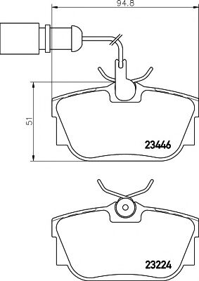 TEXTAR 2344605 Тормозные колодки для VOLKSWAGEN T4 CARAVELLE (Фольксваген Т4 cараvэллэ) TEXTAR 2344605 Тормозные колодки для VOLKSWAGEN T4 CARAVELLE (Фольксваген Т4 cараvэллэ)