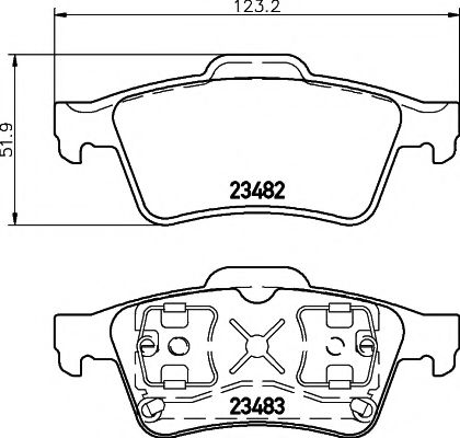 TEXTAR 2348202 Тормозные колодки для RENAULT LAGUNA II (Рено Лагуна 2) TEXTAR 2348202 Тормозные колодки для RENAULT LAGUNA II (Рено Лагуна 2)