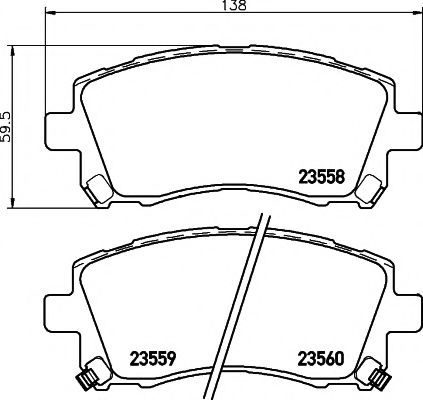 TEXTAR 2355802 Тормозные колодки для SUBARU LIBERTY III (Субару Либэртъ 3) TEXTAR 2355802 Тормозные колодки для SUBARU LIBERTY III (Субару Либэртъ 3)
