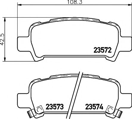 TEXTAR 2357202 Тормозные колодки для SUBARU LIBERTY III (Субару Либэртъ 3) TEXTAR 2357202 Тормозные колодки для SUBARU LIBERTY III (Субару Либэртъ 3)