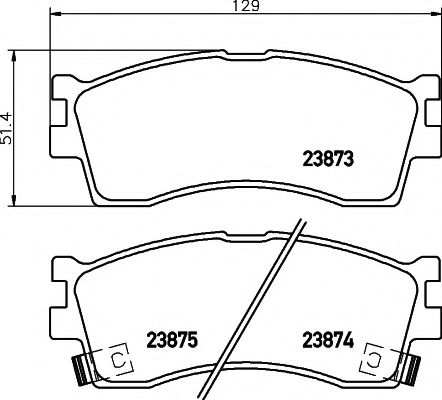 TEXTAR 2387301 Тормозные колодки для KIA MENTOR (Киа Мэнтор) TEXTAR 2387301 Тормозные колодки для KIA MENTOR (Киа Мэнтор)