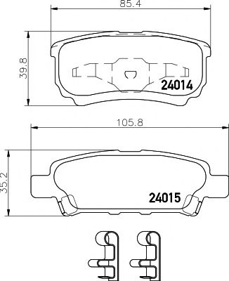 TEXTAR 2401401 Тормозные колодки для MITSUBISHI LANCER (Митсубиши/митсубиси Ланcэр) TEXTAR 2401401 Тормозные колодки для MITSUBISHI LANCER (Митсубиши/митсубиси Ланcэр)