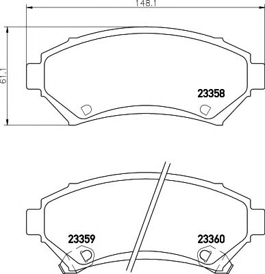 TEXTAR 2335801 Тормозные колодки для CHEVROLET VENTURE (Шевроле Vэнтурэ) TEXTAR 2335801 Тормозные колодки для CHEVROLET VENTURE (Шевроле Vэнтурэ)