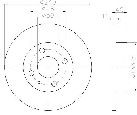 TEXTAR 92061100 Тормозной диск для FIAT TEMPRA (Фиат Тэмпра) TEXTAR 92061100 Тормозной диск для FIAT TEMPRA (Фиат Тэмпра)