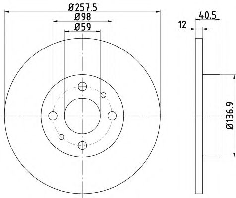 TEXTAR 92041500 Тормозной диск для FIAT TEMPRA (Фиат Тэмпра) TEXTAR 92041500 Тормозной диск для FIAT TEMPRA (Фиат Тэмпра)
